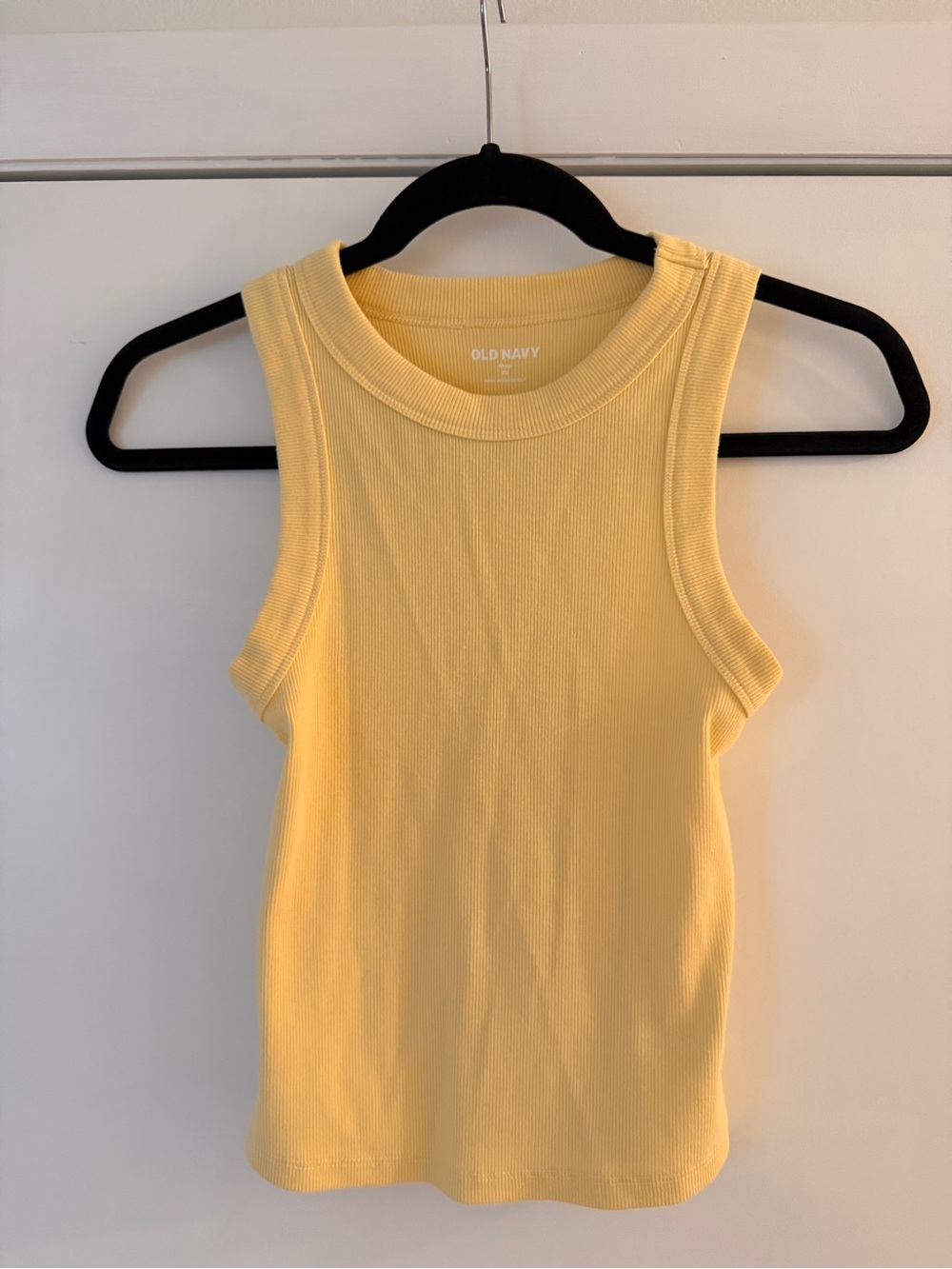 Old Navy Women's Yellow Ribbed Tank Top